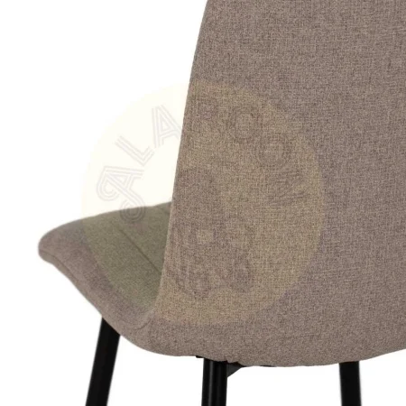 Silla beige en tejido con estructura metálica para salón 44x51x88cm - Ixia - 612613IX - foto-secundaria-8