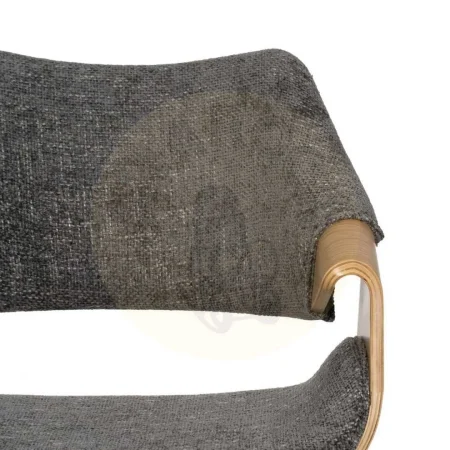 Silla tapizada gris en poliéster con respaldo en madera de haya 61x56x82cm - Ixia - 612643IX - foto-secundaria-3