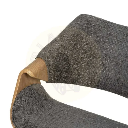 Silla tapizada gris en poliéster con respaldo en madera de haya 61x56x82cm - Ixia - 612643IX - foto-secundaria-4