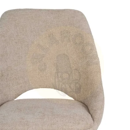 Silla crema tapizada en tejido con estructura metálica apta para contract 48x61x85cm - Ixia - 612644IX - foto-secundaria-3