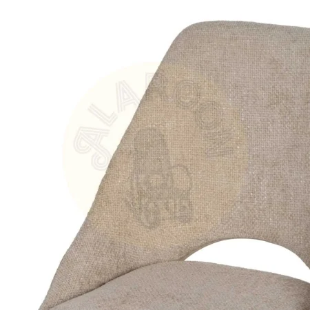 Silla crema tapizada en tejido con estructura metálica apta para contract 48x61x85cm - Ixia - 612644IX - foto-secundaria-4