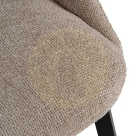 Silla crema tapizada en tejido con estructura metálica apta para contract 48x61x85cm - Ixia - 612644IX - foto-secundaria-7