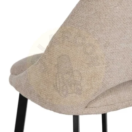 Silla crema tapizada en tejido con estructura metálica apta para contract 48x61x85cm - Ixia - 612644IX - foto-secundaria-8