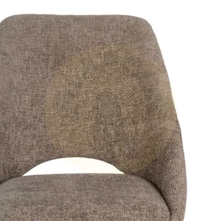 Silla tapizada beige en tejido 100% poliéster con estructura metálica 48x61x85cm - Ixia - 612645IX - foto-secundaria-3