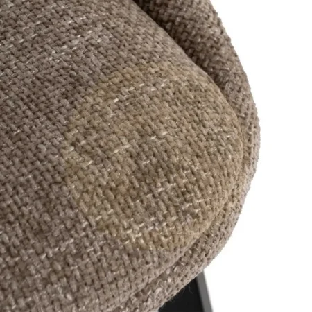 Silla tapizada beige en tejido 100% poliéster con estructura metálica 48x61x85cm - Ixia - 612645IX - foto-secundaria-7