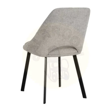 Silla tapizada gris en tejido con estructura metálica 48x61x85cm - Ixia - 612646IX - foto-secundaria-2