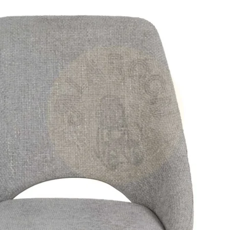 Silla tapizada gris en tejido con estructura metálica 48x61x85cm - Ixia - 612646IX - foto-secundaria-3
