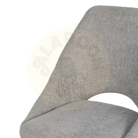 Silla tapizada gris en tejido con estructura metálica 48x61x85cm - Ixia - 612646IX - foto-secundaria-4