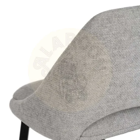 Silla tapizada gris en tejido con estructura metálica 48x61x85cm - Ixia - 612646IX - foto-secundaria-8