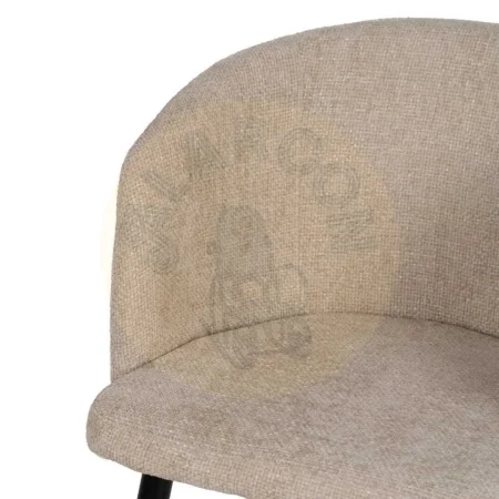 Silla para salón tapizada crema en tejido con estructura metálica 53x53x77cm - Ixia - 612647IX - foto-secundaria-4