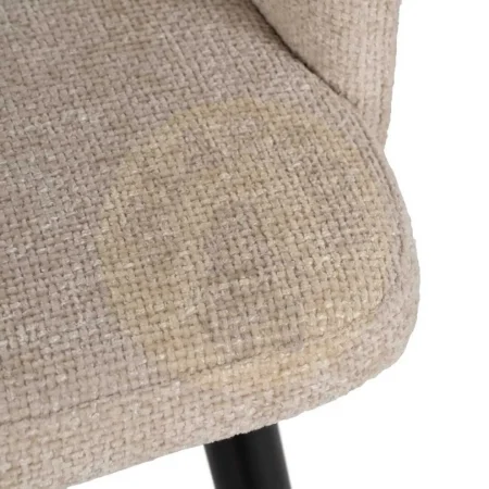 Silla para salón tapizada crema en tejido con estructura metálica 53x53x77cm - Ixia - 612647IX - foto-secundaria-6