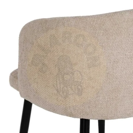 Silla para salón tapizada crema en tejido con estructura metálica 53x53x77cm - Ixia - 612647IX - foto-secundaria-7