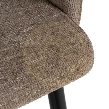 Silla tapizada beige en tejido poliéster con estructura metálica y relleno de espuma 53x53x77cm - Ixia - 612648IX - foto-secundaria-6