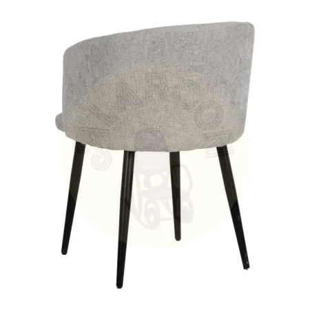 Silla tapizada gris en tejido con estructura de metal 53x53x77cm - Ixia - 612649IX - foto-secundaria-1
