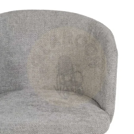 Silla tapizada gris en tejido con estructura de metal 53x53x77cm - Ixia - 612649IX - foto-secundaria-2