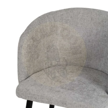 Silla tapizada gris en tejido con estructura de metal 53x53x77cm - Ixia - 612649IX - foto-secundaria-3