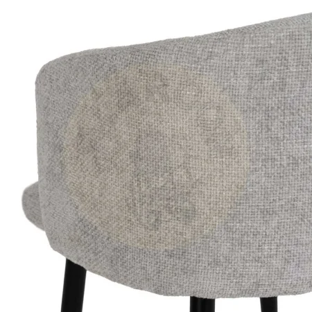 Silla tapizada gris en tejido con estructura de metal 53x53x77cm - Ixia - 612649IX - foto-secundaria-6