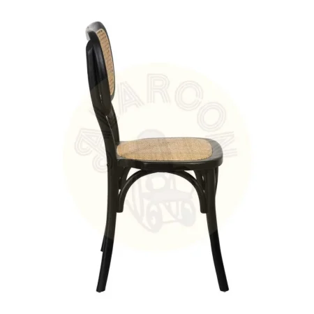 Silla de madera de olmo negra estilo contract 45x41x88cm - Ixia - 612655IX - foto-secundaria-1