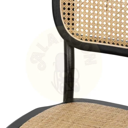 Silla de madera de olmo negra estilo contract 45x41x88cm - Ixia - 612655IX - foto-secundaria-4