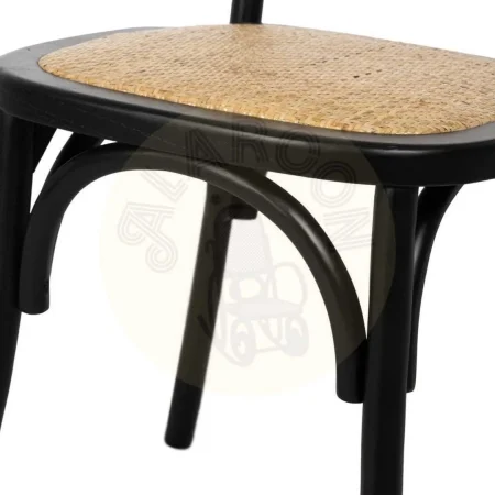 Silla de madera de olmo negra estilo contract 45x41x88cm - Ixia - 612655IX - foto-secundaria-6