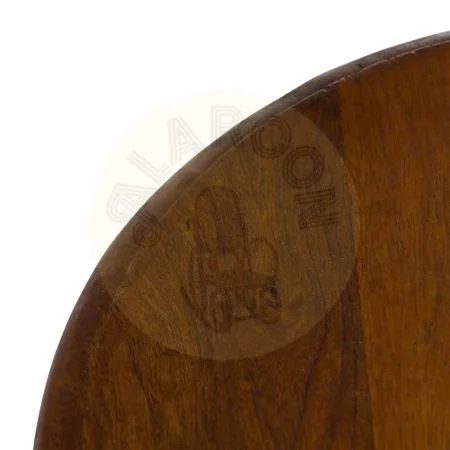 Mesita auxiliar natural de madera de mango para salón 41x41x69cm - Ixia - 612660IX - foto-secundaria-1