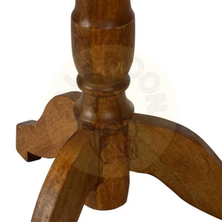 Mesita auxiliar natural de madera de mango para salón 41x41x69cm - Ixia - 612660IX - foto-secundaria-4