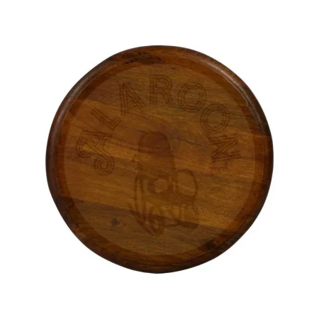 Mesita auxiliar natural de madera de mango para salón 41x41x69cm - Ixia - 612660IX - foto-secundaria-5