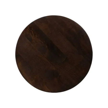 Mesita auxiliar de madera de mango natural para salón 37x37x60cm - Ixia - 612661IX - foto-blanco