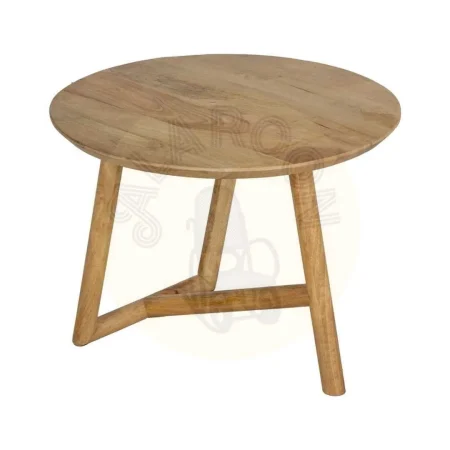 Mesa de centro natural en madera de mango 60x60x45cm - Ixia - 612666IX - foto-secundaria-1
