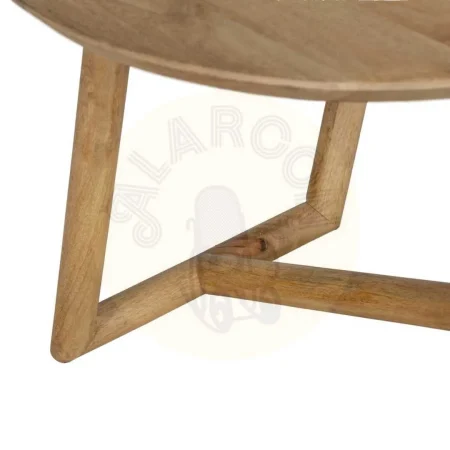 Mesa de centro natural en madera de mango 60x60x45cm - Ixia - 612666IX - foto-secundaria-5