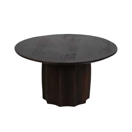 Mesa de centro de madera de mango marrón 75x75x40cm - Ixia - 612669IX - foto-blanco