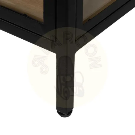 Vitrina en DM y hierro acabado negro y natural 150x38x80cm - Ixia - 612670IX - foto-secundaria-9