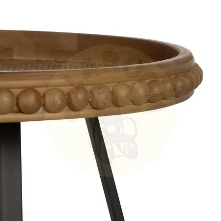 Mesita natural de metal y madera 52x52x54.50cm - Ixia - 612673IX - foto-secundaria-4