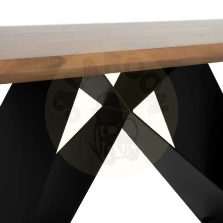 Mesa de comedor madera de acacia y hierro para salón 200x100x77cm - Ixia - 612696IX - foto-secundaria-4