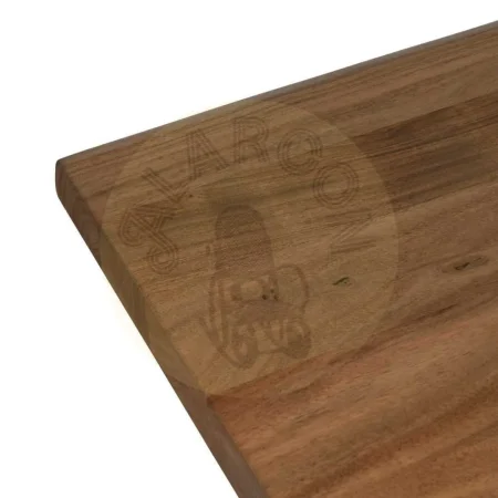 Mesa de comedor rectangular de madera de acacia y hierro tablero 56mm 300x100x77cm - Ixia - 612699IX - foto-secundaria-1