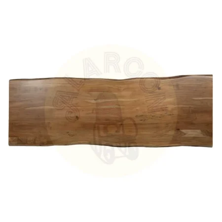 Mesa de comedor rectangular de madera de acacia y hierro tablero 56mm 300x100x77cm - Ixia - 612699IX - foto-secundaria-7