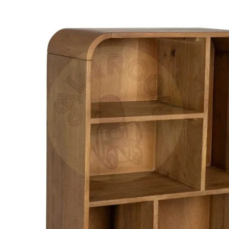 Mueble auxiliar natural en madera de mango y hierro con puertas y estante interior 60x30x160cm - Ixia - 612708IX - foto-secundaria-2