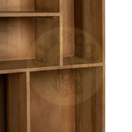 Mueble auxiliar natural en madera de mango y hierro con puertas y estante interior 60x30x160cm - Ixia - 612708IX - foto-secundaria-6