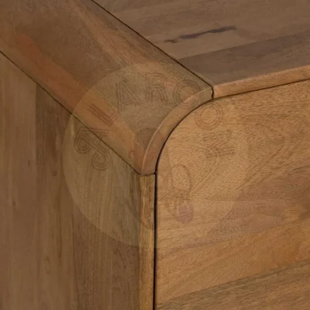 Aparador de madera de mango natural con puertas patas de hierro y una balda interior 170x40x80cm - Ixia - 612711IX - foto-secundaria-2