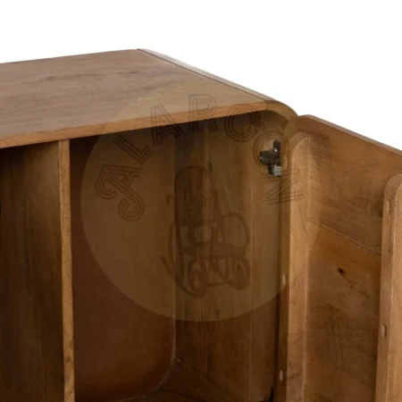 Aparador de madera de mango natural con puertas patas de hierro y una balda interior 170x40x80cm - Ixia - 612711IX - foto-secundaria-4