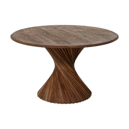 Mesa de comedor de madera de acacia marrón 130x130x76cm - Ixia - 612793IX - foto-blanco