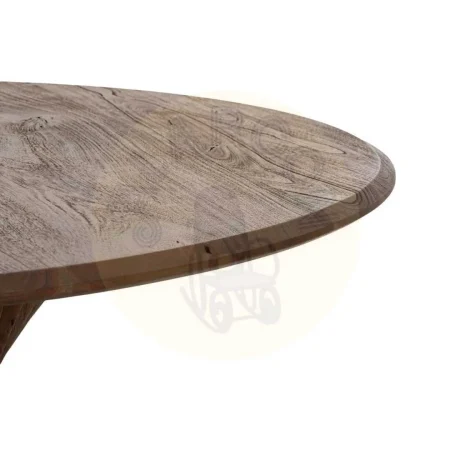 Mesa de comedor de madera de acacia marrón 130x130x76cm - Ixia - 612793IX - foto-secundaria-3