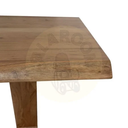 Mesa de comedor en madera de acacia natural con tablero de 5cm y patas en 3 posiciones 180x90x76cm - Ixia - 612794IX - foto-secundaria-3