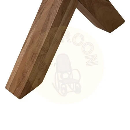 Mesa de comedor en madera de acacia natural con tablero de 5cm y patas en 3 posiciones 180x90x76cm - Ixia - 612794IX - foto-secundaria-7