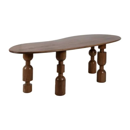 Mesa de comedor madera de acacia marrón 240x97x76cm - Ixia - 612798IX - foto-blanco