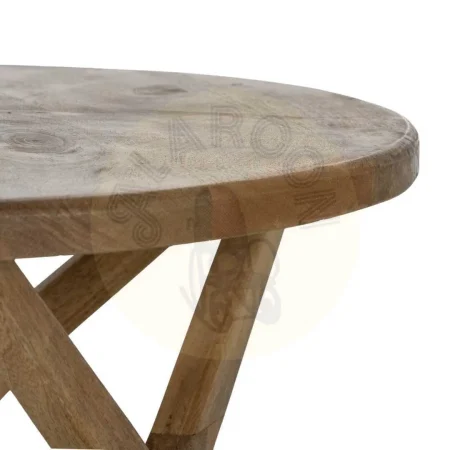 Mesita de madera de mango color miel para decoración 60x60x50cm - Ixia - 612834IX - foto-secundaria-4