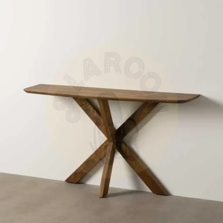 Consola decorativa de madera de mango color miel 130x35x76cm - Ixia - 612837IX - foto-secundaria-7