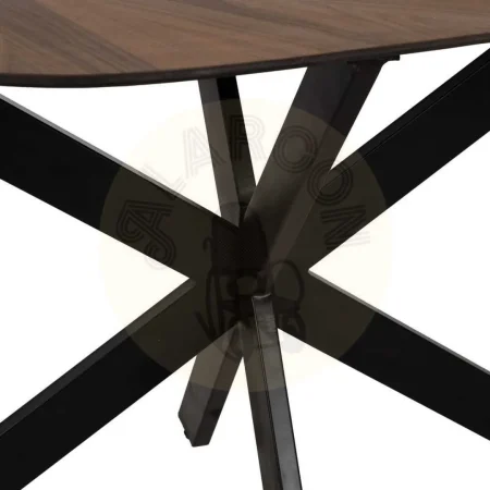 Mesa de comedor natural y negro en DM y hierro 178x80x77cm - Ixia - 612896IX - foto-secundaria-4