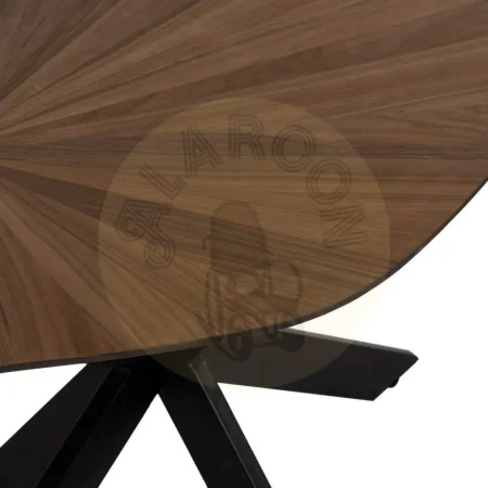 Mesa de comedor natural y negro en DM y hierro 178x80x77cm - Ixia - 612896IX - foto-secundaria-5
