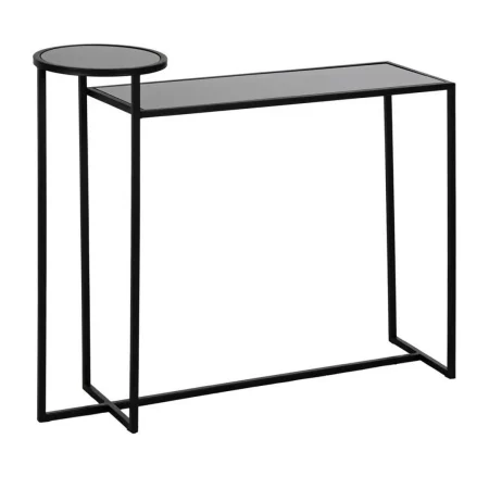 Consola negra de metal y cristal 101x30x83cm - Ixia - 612958IX - foto-blanco
